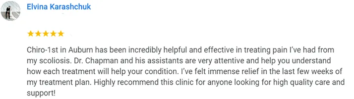 Chiropractic Auburn WA Elvina Karashchuk Testimonial