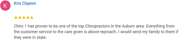 Chiropractic Auburn WA Kris Clayton Testimonial