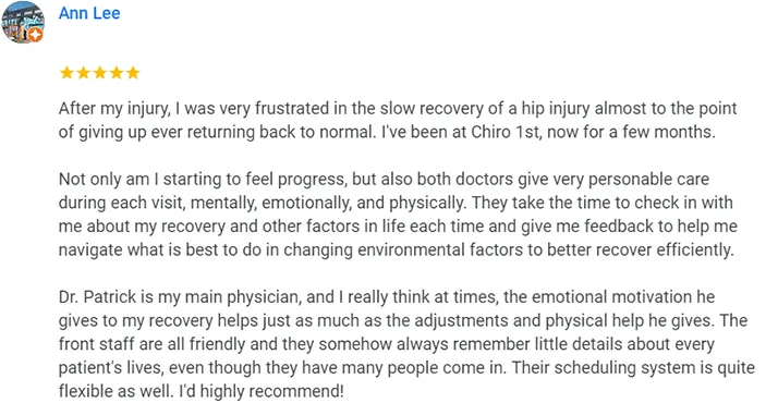 Chiropractic Bellevue WA Ann Lee Testimonial