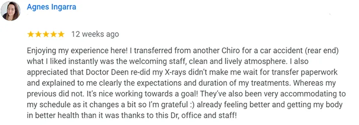 Chiropractic Everett WA Agnes Ingarra Testimonial