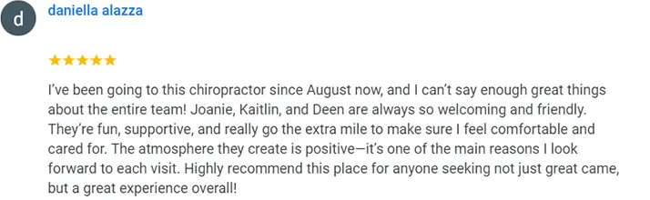 Chiropractic Everett WA Daniella Alazza Testimonial