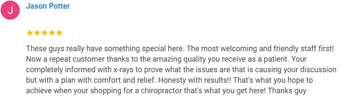 Chiropractic Everett WA Jason Potter Testimonial