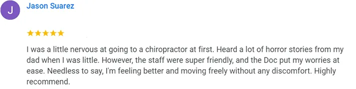 Chiropractic Everett WA Jason Suarez Testimonial