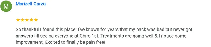 Chiropractic Everett WA Marizell Garza Testimonial