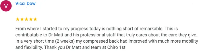 Chiropractic Kent WA Vicci Dow Testimonial