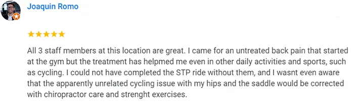 Chiropractic Seattle WA Joaquin Romo Testimonial