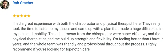 Chiropractic Seattle WA Rob Graeber Testimonial